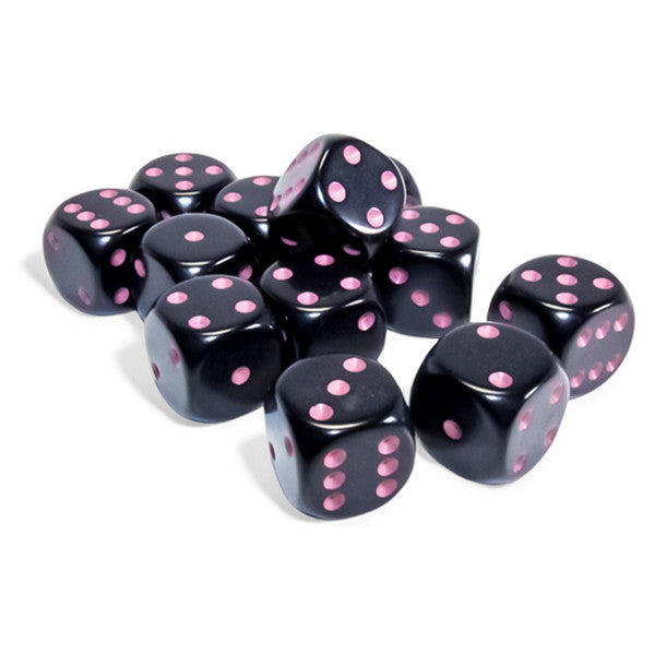 d6Cube 16mm Opaque Black with Pink (12)