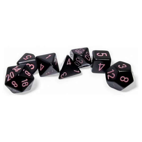 7-Set Opaque Black with Pink