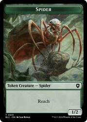Spider // Blood Double-Sided Token [Bloomburrow Commander Tokens]