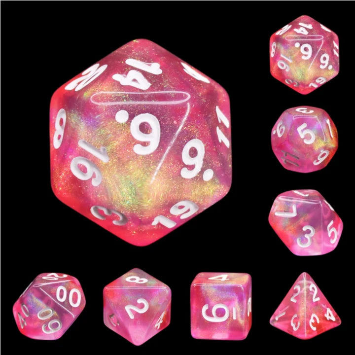 PINK BUNNY RPG DICE SET