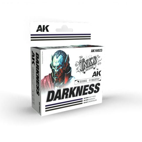 The Inks, Soul of Color by AK Interactive - Darkness Ink Set