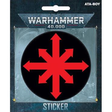 ATA Boy Stickers: Warhammer 40k Chaos Star 3