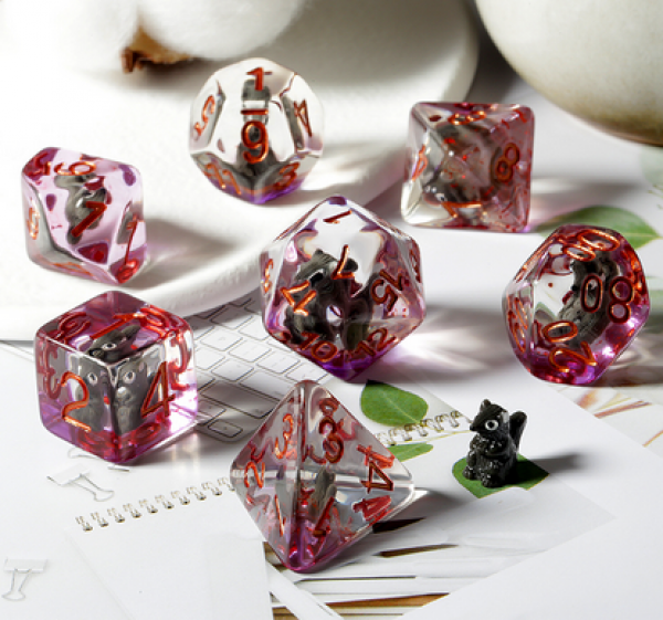 Dice Habit Resin Dice Set: Squirrel (7pcs)