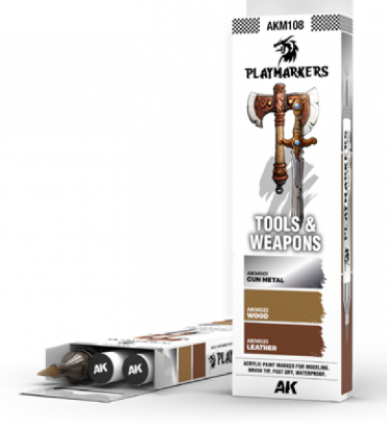 AK-Interactive: Playmarkers Set - TOOLS & WEAPONS