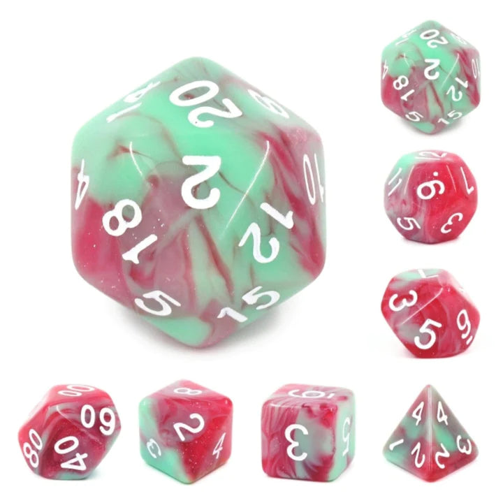 STRAWBERRY CREME RPG DICE SET