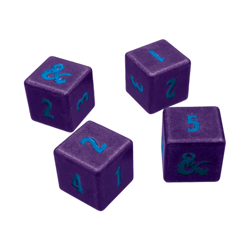 The Shattered Obelisk Underdark Heavy Metal D6 Dice Set (4ct)