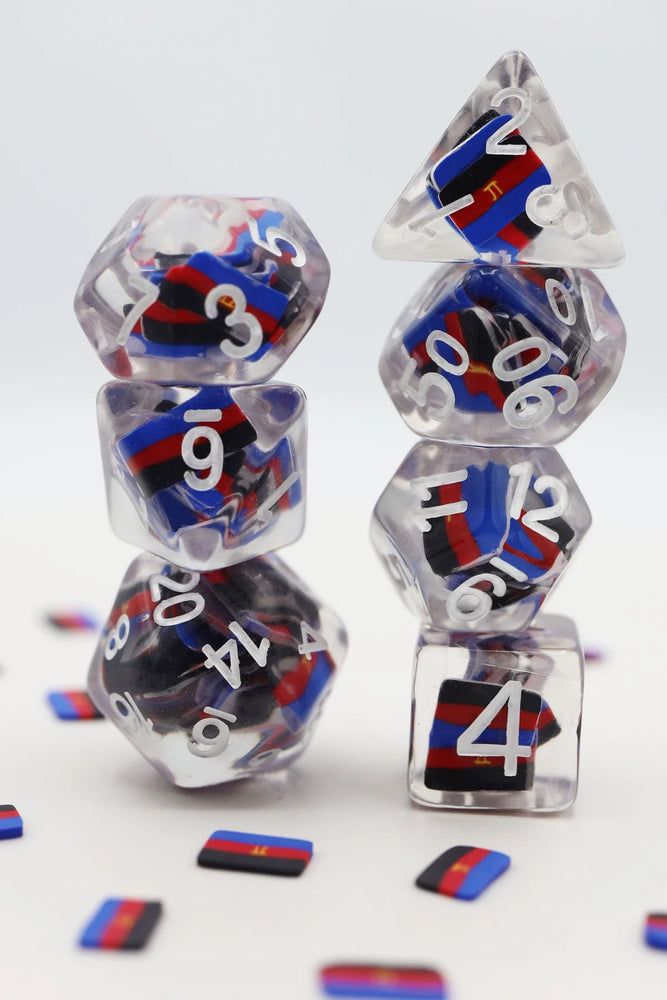 POLYAMOROUS FLAG RPG DICE SET