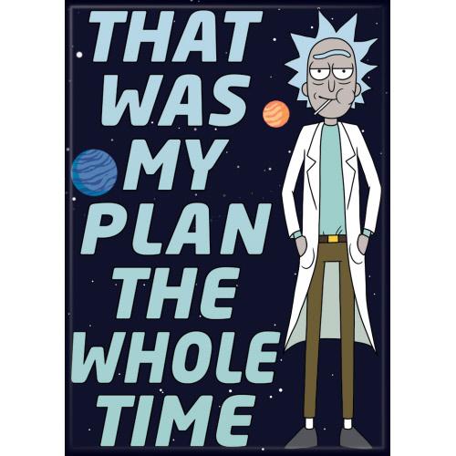 Rick and Morty That Was My Plan Magnet