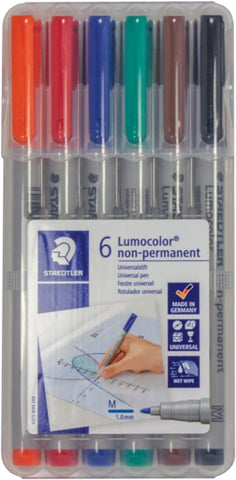 Staedtler Lumocolor Water Based Markers (6 Pack)