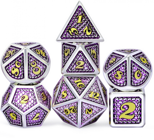 Dice Habit: Metal & Enamel Dice Set - Regal (7pcs)