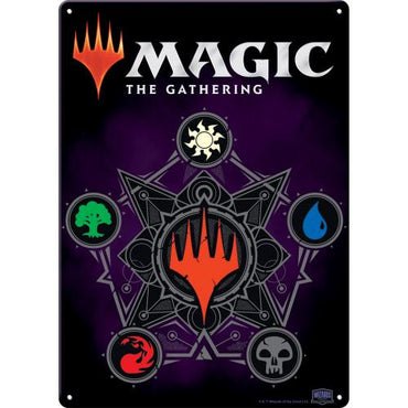Magic the Gathering Mana Symbols Metal Sign