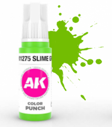 AK-Interactive: (3rd Gen) Acrylics - Color Punch Slime Green (17mL)