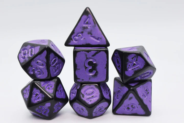 TIMEWORN PURPLE RPG DICE SET