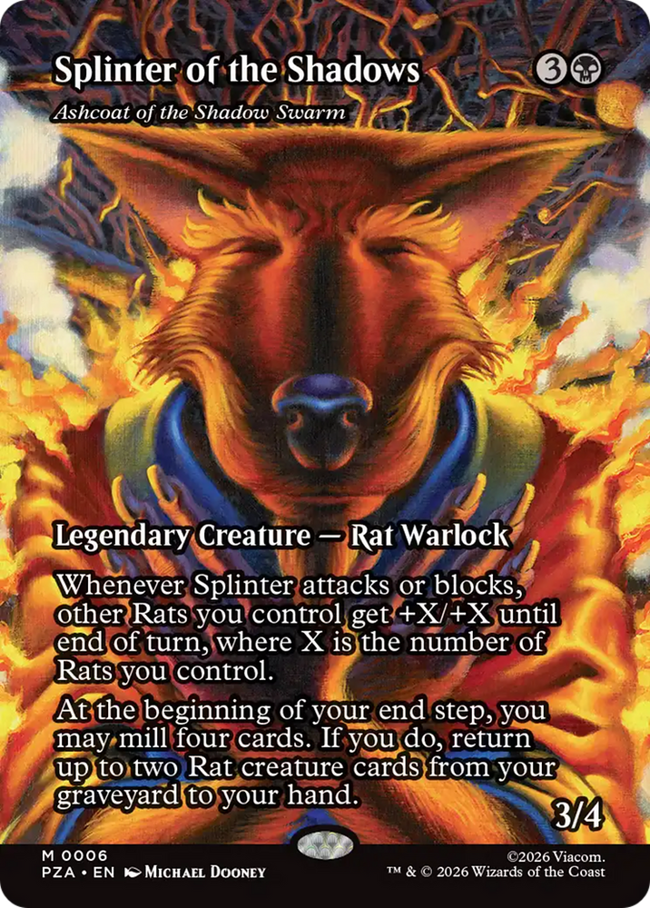 Splinter of the Shadows - Ashcoat of the Shadow Swarm (Borderless) [Teenage Mutant Ninja Turtles Eternal-Legal]