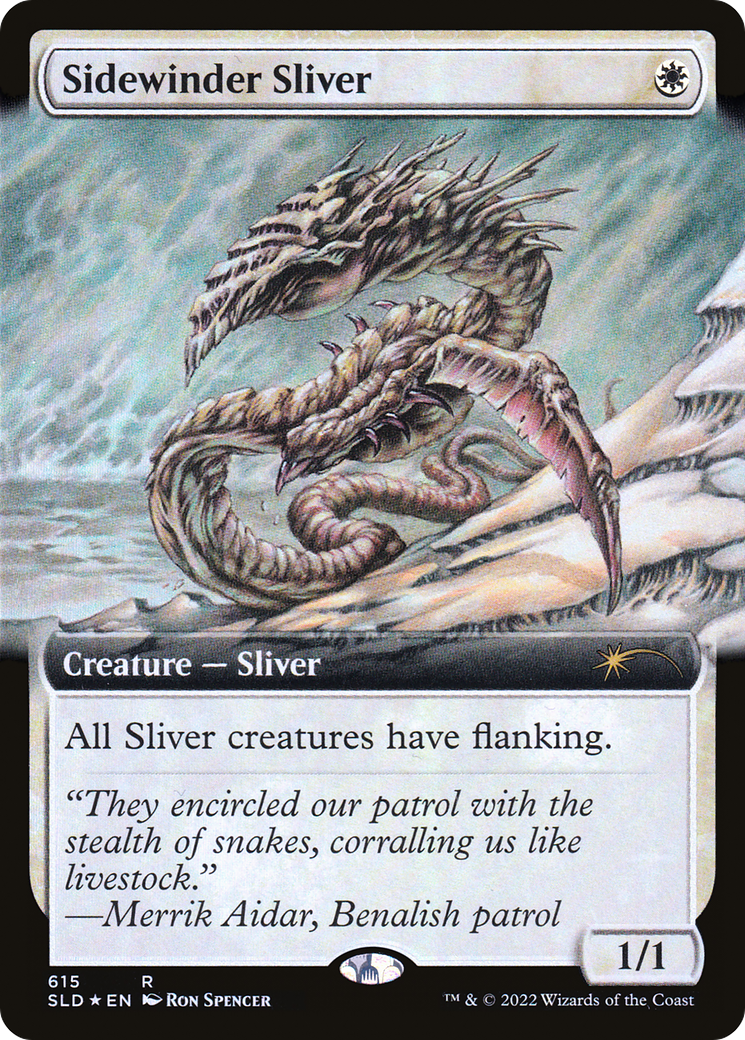 sliver mtg cards Sidewinder Sliver (Extended Art) [Secret Lair Drop Promos]