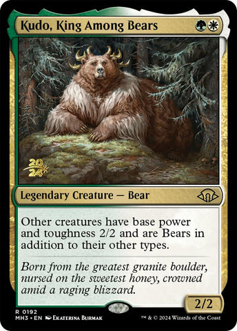 Kudo, King Among Bears [Modern Horizons 3 Prerelese Promos]