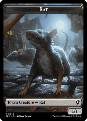 Rat // Raccoon Double-Sided Token [Bloomburrow Commander Tokens]