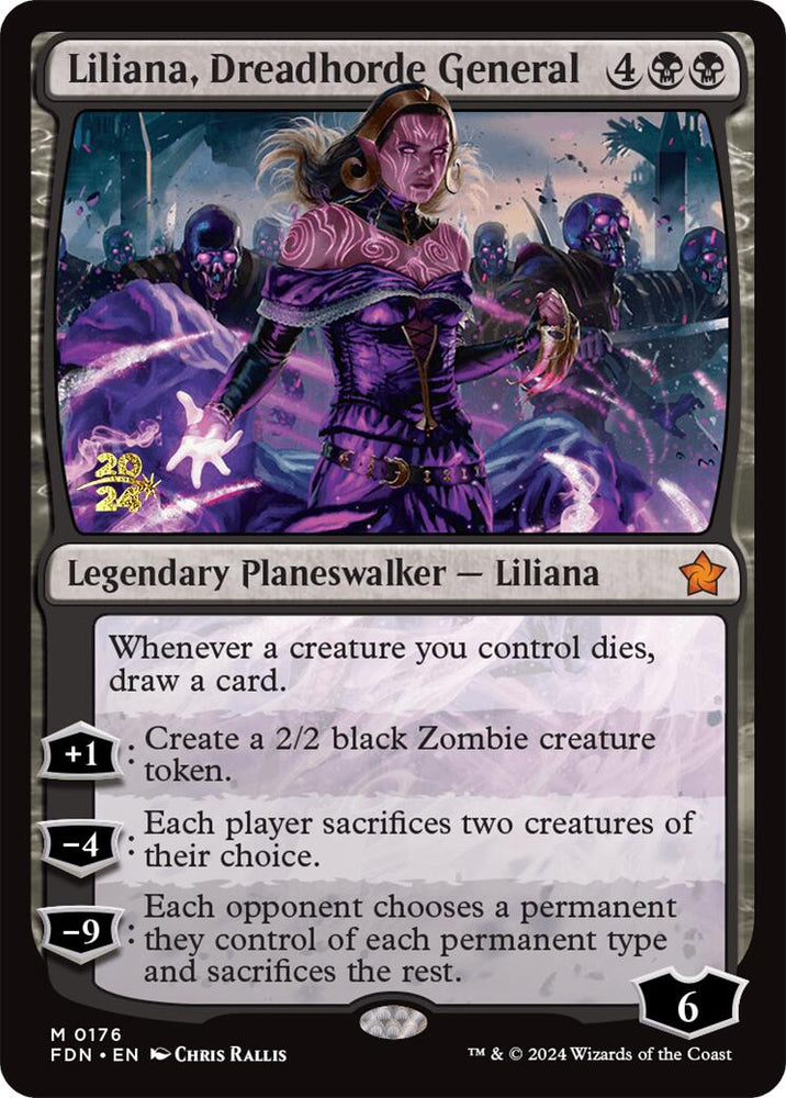 Liliana, Dreadhorde General [Foundations Prerelease Promos]