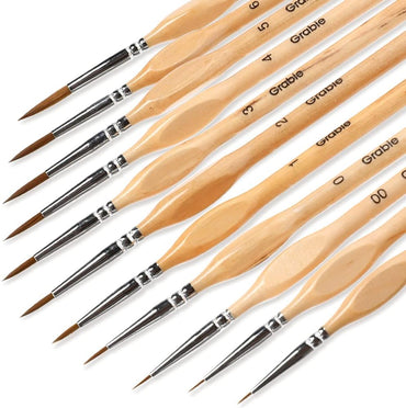 Paint Brush Set, 11 Pcs Miniature Brushes