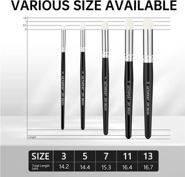 Dry Brush Miniature Painting Drybrush Set - 5 Sizes