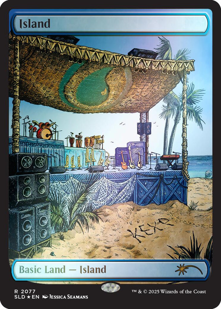 Island (2077) (Rainbow Foil) [Secret Lair Drop Series]