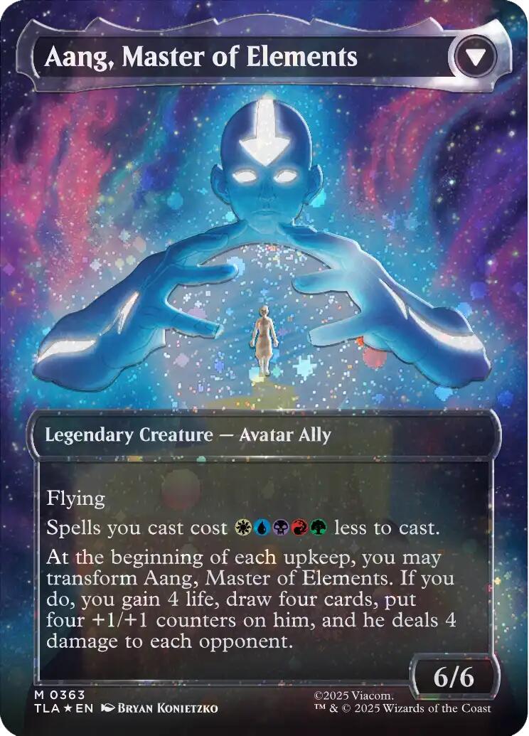 shop deals on mtg avatar last airbender cards Magic: The Gathering | Avatar: The Bundle | Includes 9 Play Boosters, 30 Lands, 1 Foil Alt-Art Promo Card + Exclusive Accessories you may transform Aang Avatar Aang (Raised Foil) [Avatar: