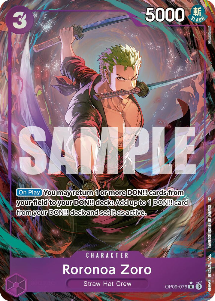Roronoa Zoro (OP09-076) (Alternate Art) [Premium Booster -The Best- Vol. 2]