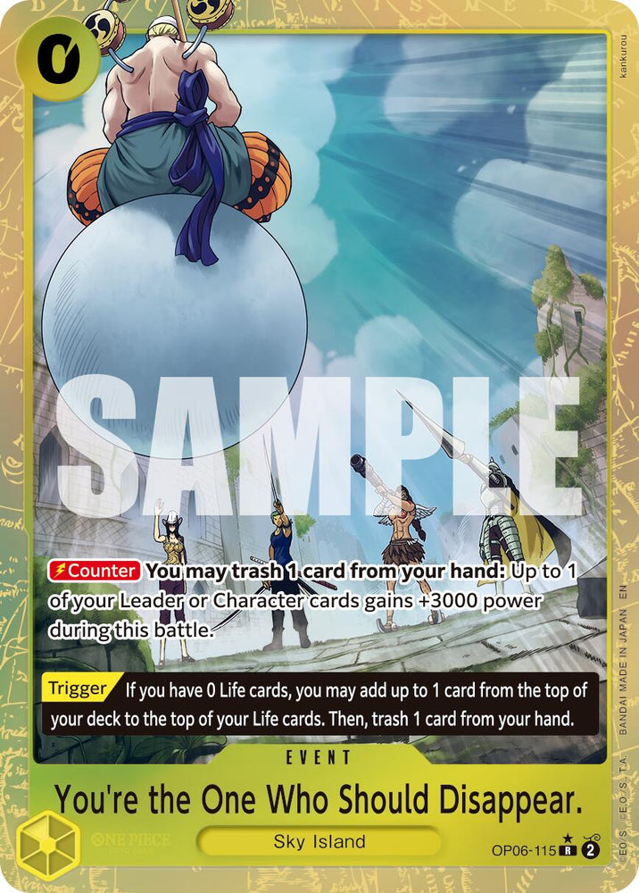 You're the One Who Should Disappear (Alternate Art) [Premium Booster -The Best- Vol. 2]