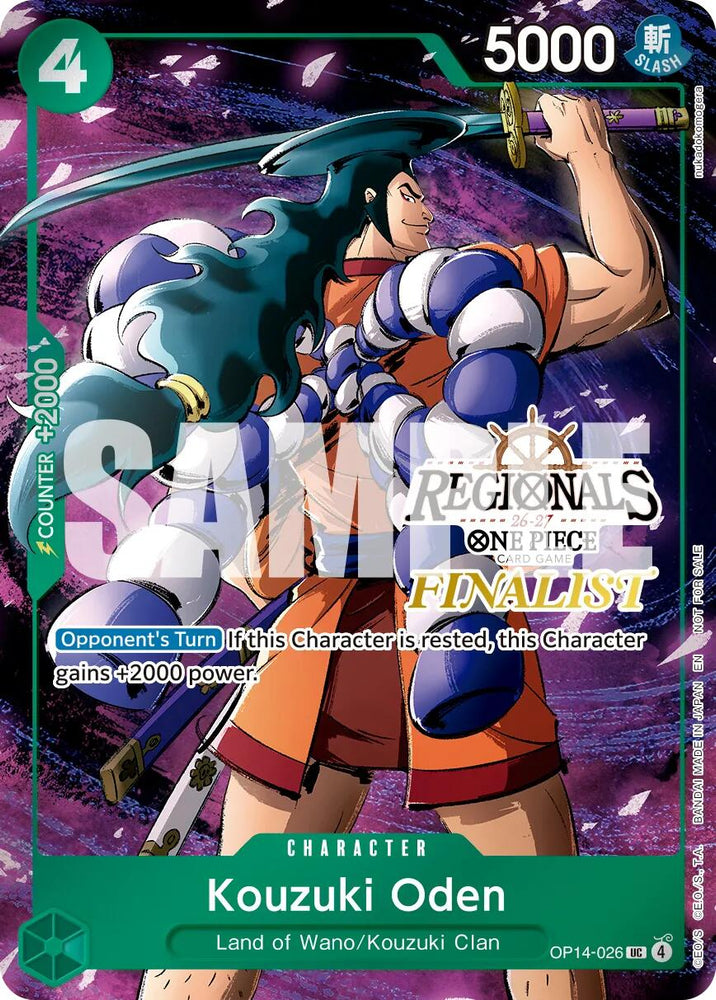 Kouzuki Oden (Regionals Finalist Card Set 26-27 Vol.2) [One Piece Promotion Cards]
