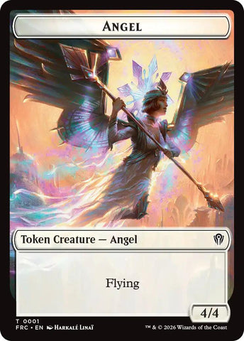 Angel // Myr Double-Sided Token [Reality Fracture Commander Tokens]