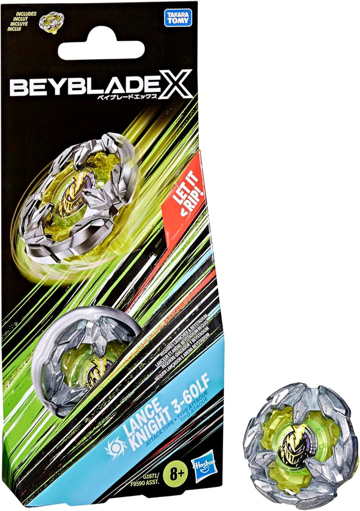 Beyblade X Lance Knight 3-60LF Booster Pack Set with Takara Tomy Attack Type Top