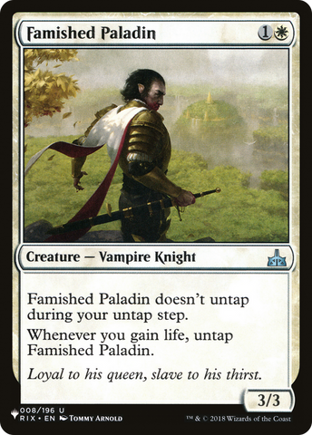 Famished Paladin [The List]