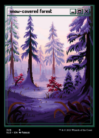 Snow-Covered Forest (Foil Etched) [Secret Lair Drop Series]