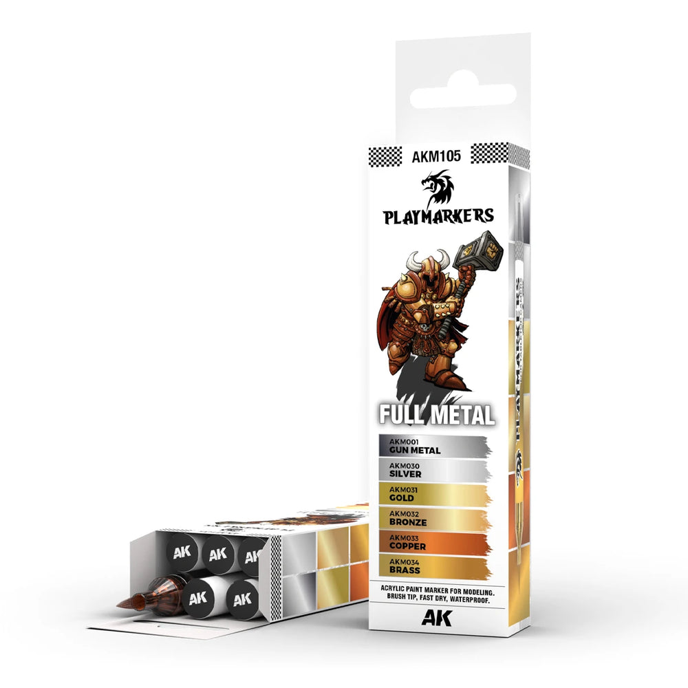 AK Interactive M105 Playmarkers Set - Full Metal