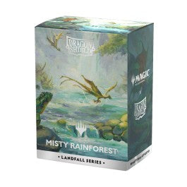 Dragon Shield Sleeves: Standard Matte Dual Art Magic the Gathering Landfall Series - Misty Rainforest 100CT