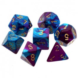 Gemini Mini 7 Die Set Purple Teal Gold
