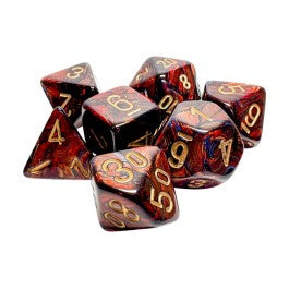 Chessex Mega-Hedral Scarab Blue Blood/Gold 7-Piece Set