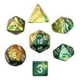 Chessex: Gemini Gold/Green 7-Die Set
