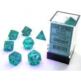 Chessex Borealis Polyhedral Teal/gold Luminary 7-Die Set