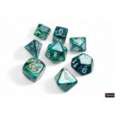 Chessex Lab Dice 9 Lustrous Neptune/Grey 7-Die Set