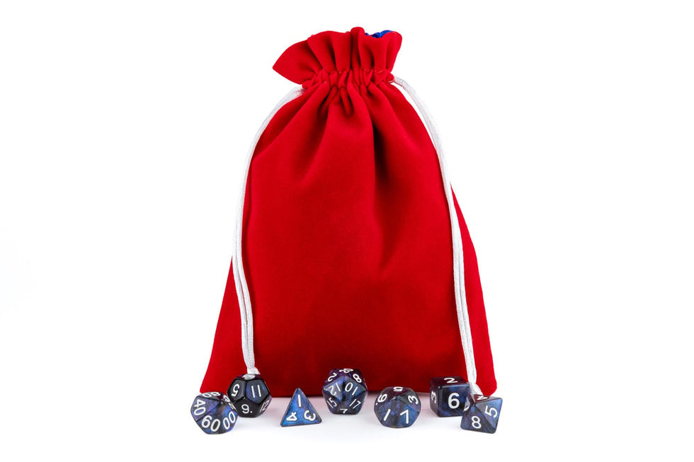 Velvet Dice Bag With Satin Liner 6"x8"