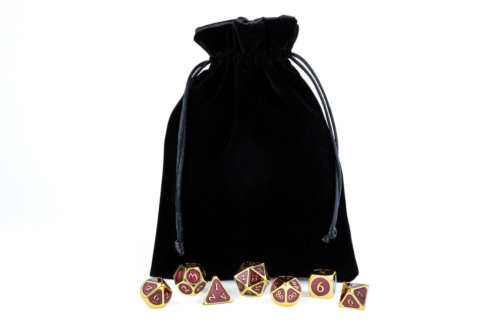 Velvet Dice Bag With Satin Liner 6"x8"