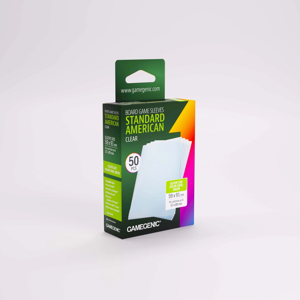 Gamegenic Board Game Sleeves Standard American Clear
