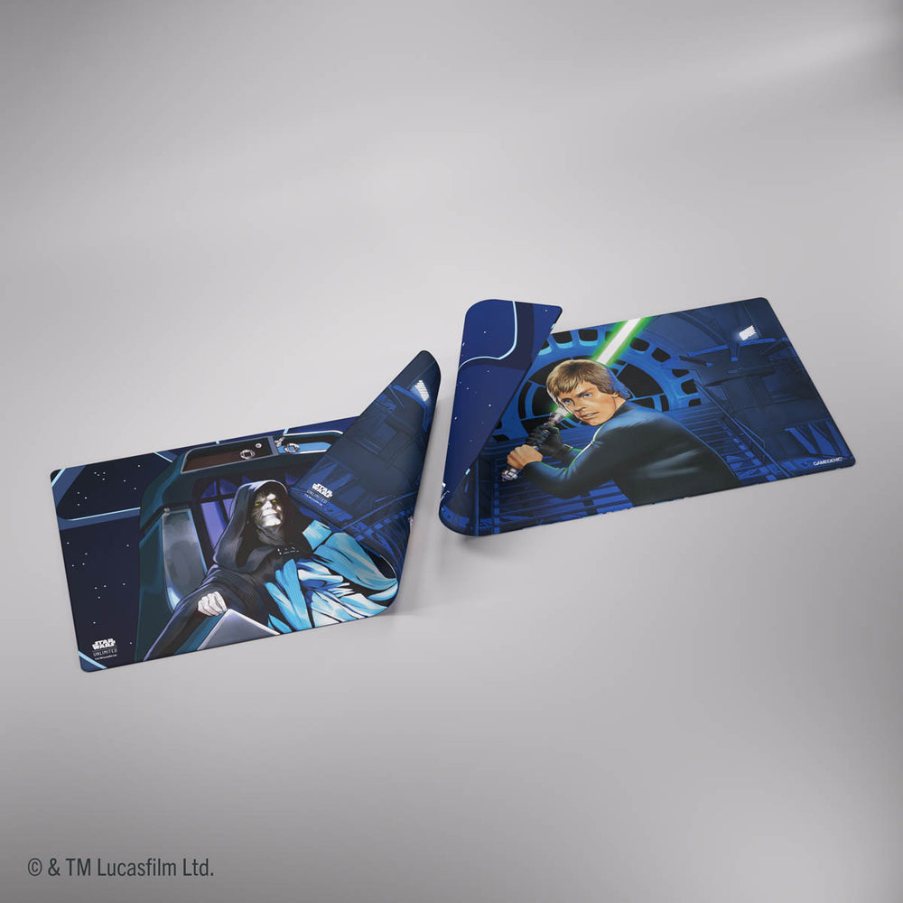 Starwars Unlimited Official Accessory Game Mat: Jedi Luke Skywalker & Emperor Palpatine (Double Sided)