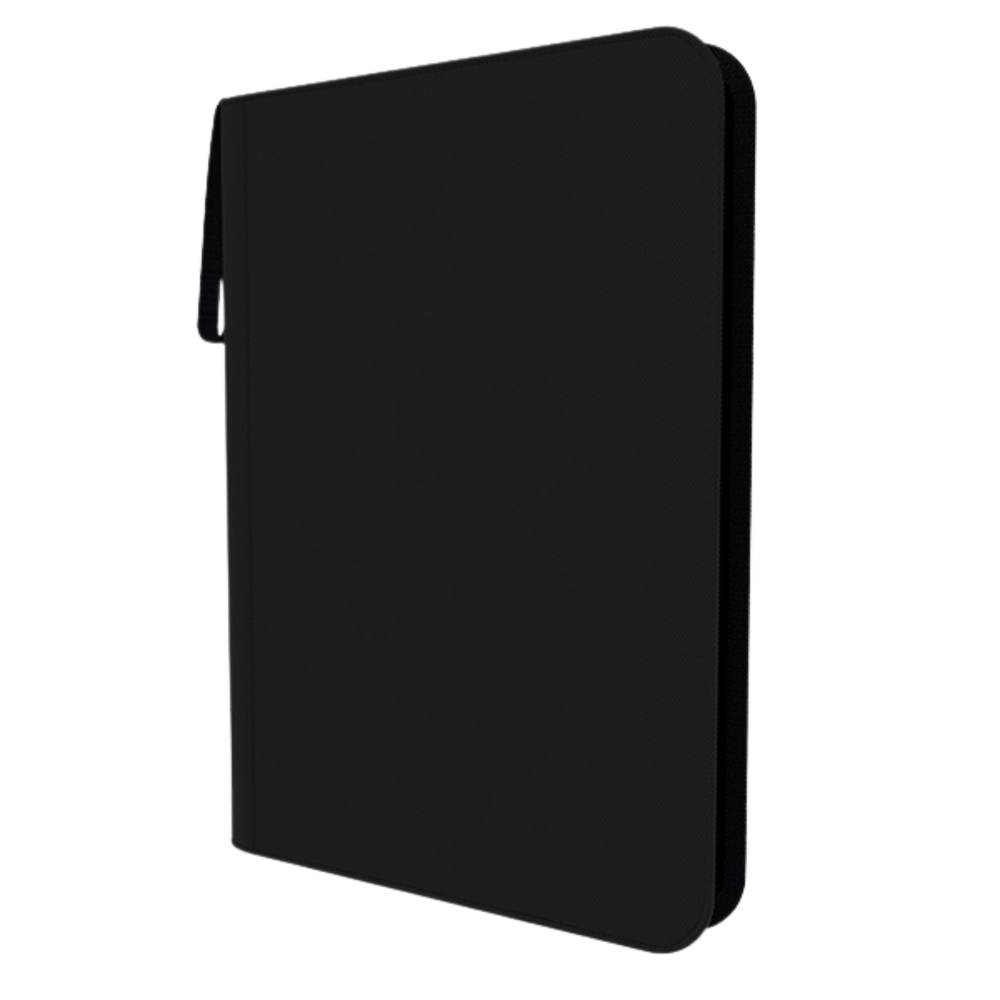 Arcane Fortress Binder: Solid Color Black - Zippered, Toploader (9-Pocket)