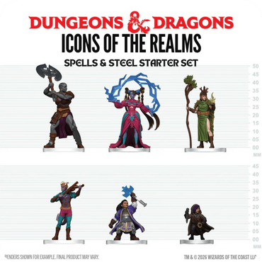 Dungeons & Dragons: Icons of the Realms Miniatures - Player's Handbook - Spells & Steel Starter Set (Pre-painted)
