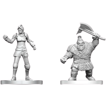 Dungeons & Dragons: Nolzur's Marvelous Miniatures - Cultist of Bane & Dwarf Zhentilar Soldier (Unpainted)