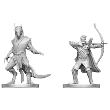 Dungeons & Dragons: Nolzur's Marvelous Miniatures - Elf Ranger & Dragonborn Monk (Unpainted)