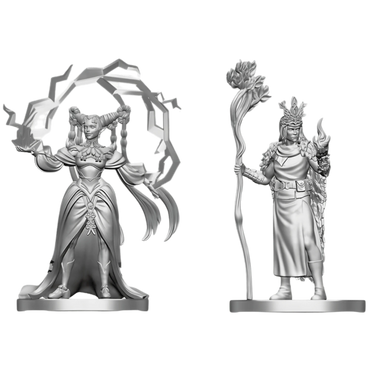Dungeons & Dragons: Nolzur's Marvelous Miniatures - Human Druid & Elf Sorcerer (Unpainted)