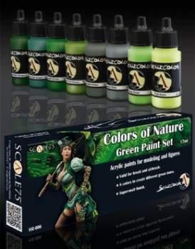 Scale Color Range: Paint Set - COLORS Of NATURE (8 Bottles 17 ML)